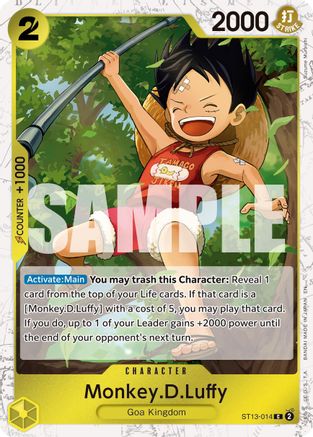 Monkey.D.Luffy - ST13-014 (Pirate Foil) (ST13-014) - Premium Booster -The Best- Vol. 2