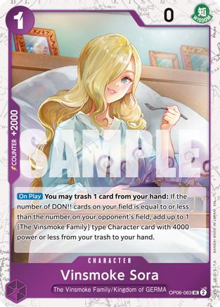 Vinsmoke Sora (Pirate Foil) (OP06-063) - Premium Booster -The Best- Vol. 2