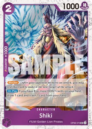 Shiki (Pirate Foil) (OP06-073) - Premium Booster -The Best- Vol. 2