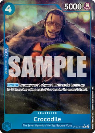 Crocodile - OP07-040 (Alternate Art) (OP07-040) - Premium Booster -The Best- Vol. 2
