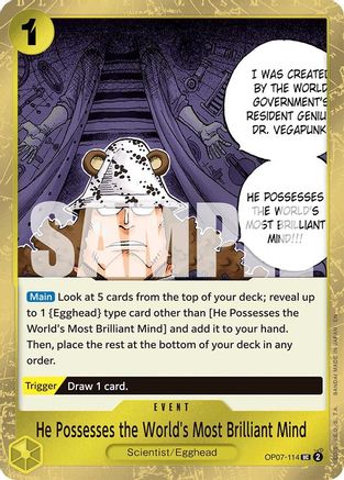He Possesses the World's Most Brilliant Mind (Pirate Foil) (OP07-114) - Premium Booster -The Best- Vol. 2