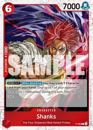 Shanks - P-083 (Pirate Foil) (P-083) - Premium Booster -The Best- Vol. 2