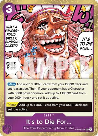 It's to Die For (Pirate Foil) (OP08-076) - Premium Booster -The Best- Vol. 2