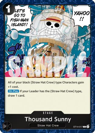 Thousand Sunny (Pirate Foil) (ST14-017) - Premium Booster -The Best- Vol. 2