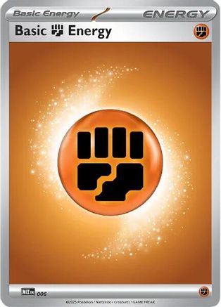 Basic Fighting Energy - 006 6 - [MEE Mega Evolution Energies] Reverse Holofoil