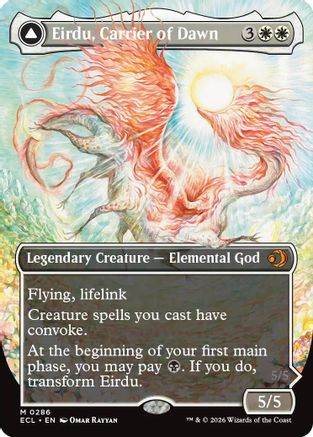 Eirdu, Carrier of Dawn (Borderless) (ECL-286) - [Lorwyn Eclipsed]