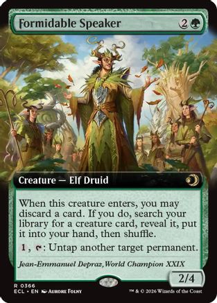Formidable Speaker (Extended Art) (ECL-366) - [Lorwyn Eclipsed] Foil