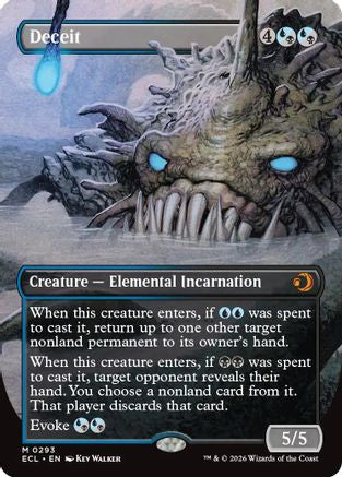 Deceit (Borderless) (ECL-293) - [Lorwyn Eclipsed] Foil