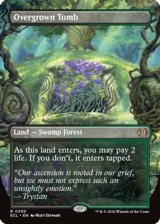 Overgrown Tomb (Borderless) (ECL-350) - [Lorwyn Eclipsed]