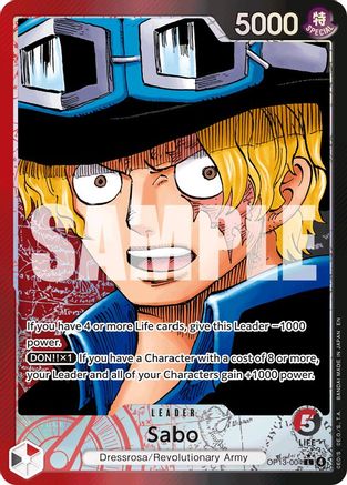 Sabo (004) (Alternate Art) (OP13-004) - Carrying On His Will
