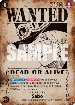 Sabo (120) (Wanted Poster) (OP13-120) - Carrying On His Will