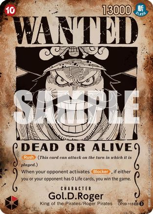 Gol.D.Roger - OP09-118 (SP) (Wanted Poster) (OP09-118) - Carrying On His Will
