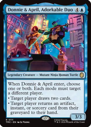 Donnie & April, Adorkable Duo (TMC-111) - [Commander: Teenage Mutant Ninja Turtles]
