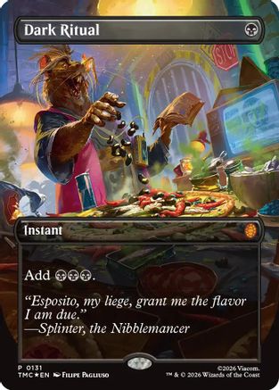 Dark Ritual (Borderless) (TMC-131) - [Commander: Teenage Mutant Ninja Turtles] Foil
