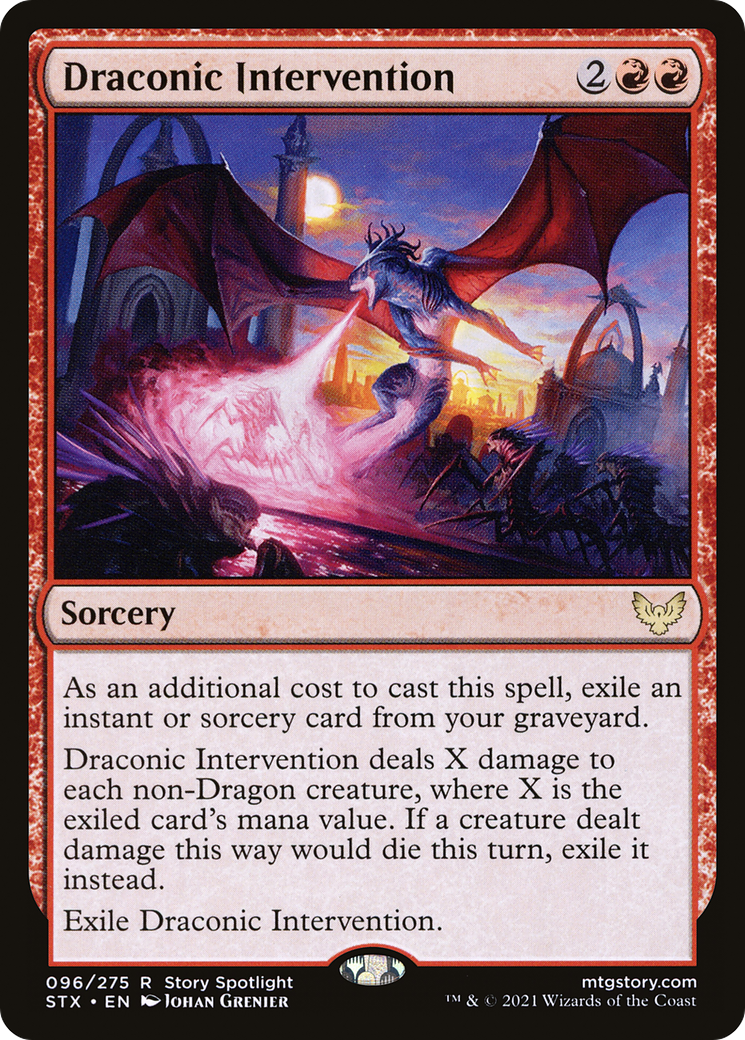 Draconic Intervention (STX-096) - [Strixhaven: School of Mages] Foil