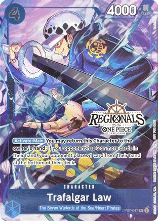 Trafalgar Law (CS 25-26 Regionals Textured Chase Promo) (OP07-047) - One Piece Promotion Cards