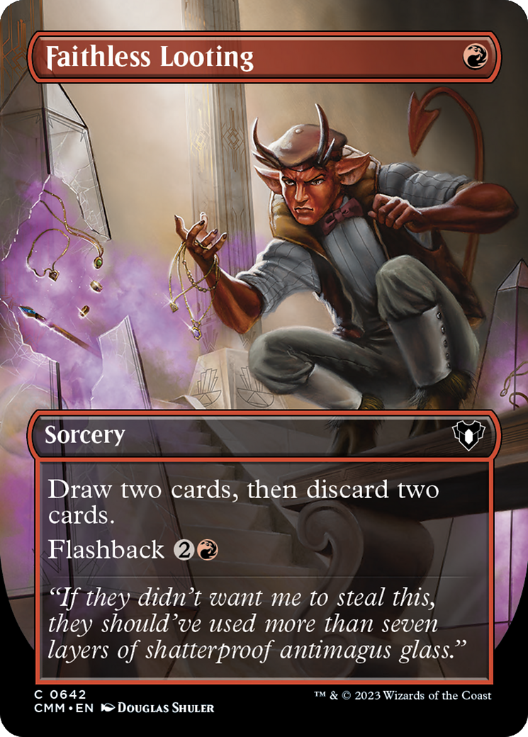 Faithless Looting (CMM-642) - [Commander Masters] (Borderless)