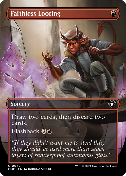Faithless Looting (CMM-642) - [Commander Masters] (Borderless)
