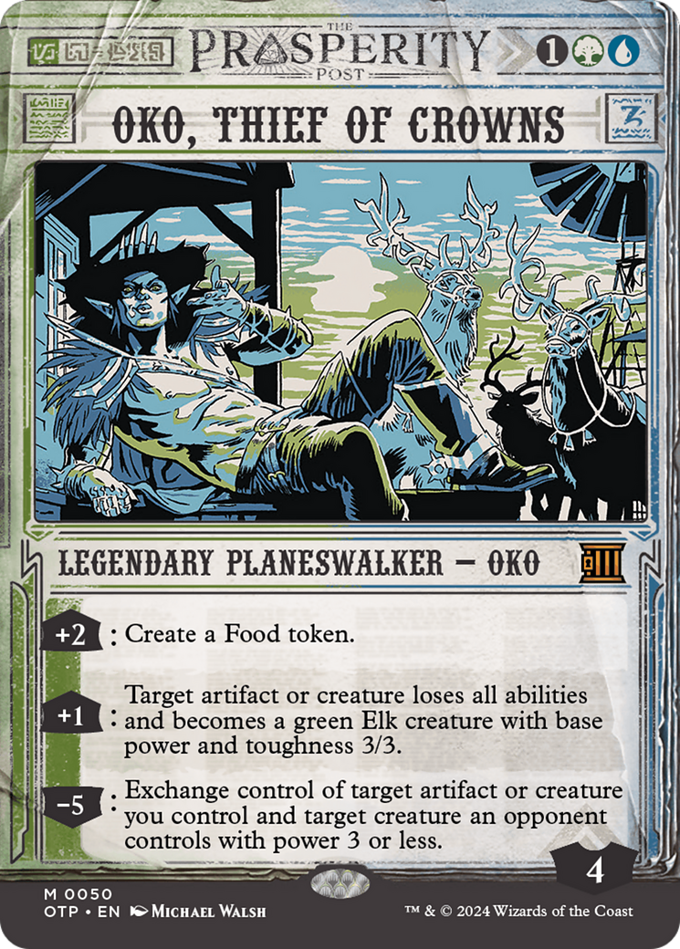Oko, Thief of Crowns (OTP-050) - [Breaking News]: (Showcase) (Borderless)