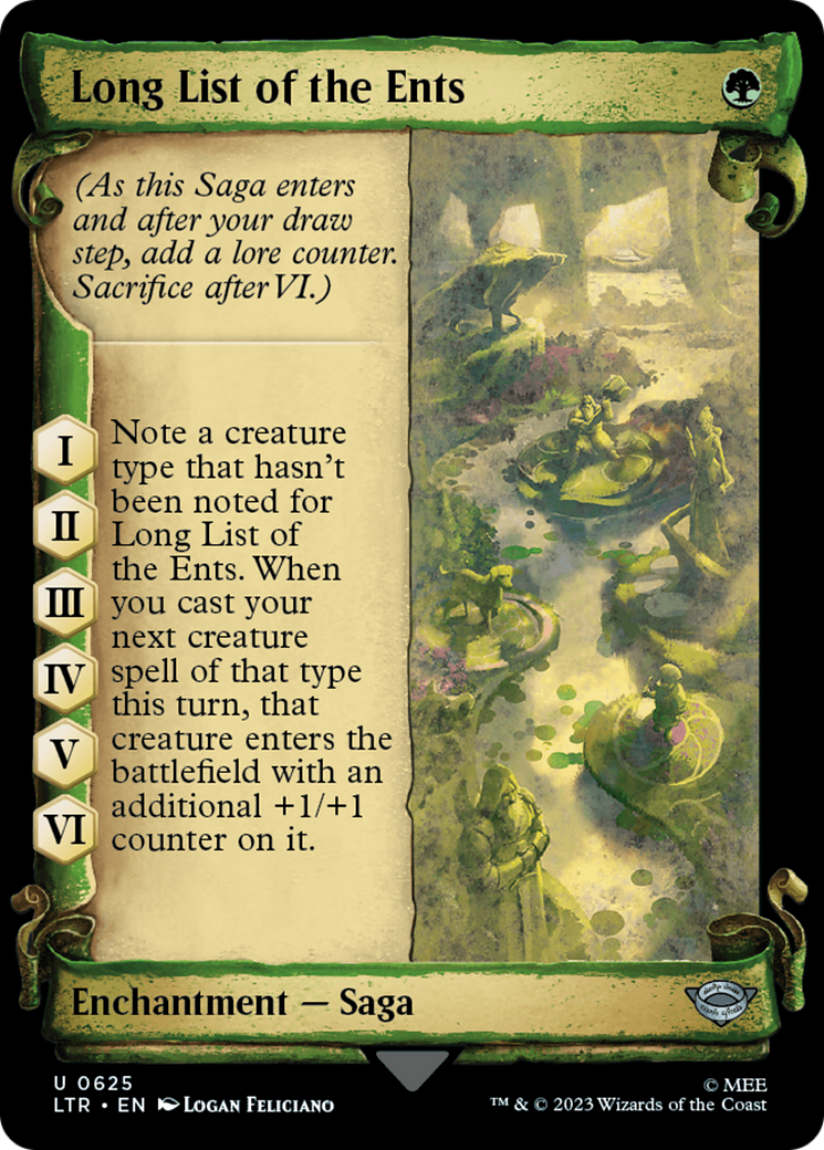 Long List of the Ents (LTR-625) - [The Lord of the Rings: Tales of Middle-earth]: (Showcase)