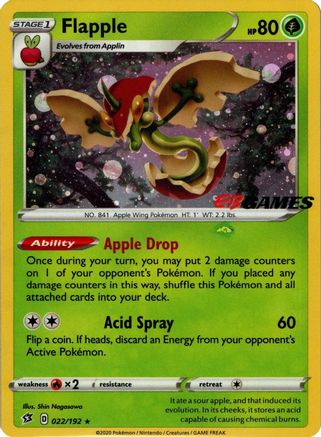 Flapple - 022/192 (EB Games Exclusive APAC) 22 - [Miscellaneous Cards & Products] Holofoil