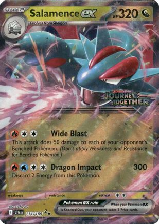 Salamence ex - 114/159 (Journey Together Stamped) 114 - [Miscellaneous Cards & Products] Holofoil
