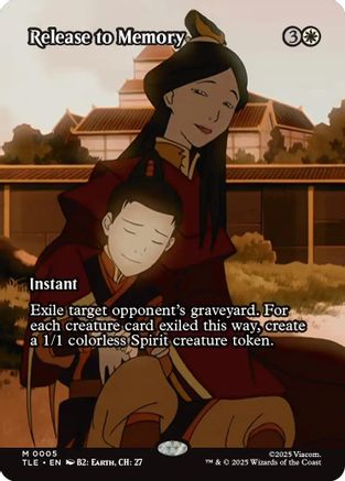 Release to Memory (Borderless) (TLE-005) - [Avatar: The Last Airbender: Eternal-Legal] Foil
