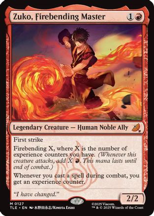 Zuko, Firebending Master (TLE-127) - [Avatar: The Last Airbender: Eternal-Legal] Foil