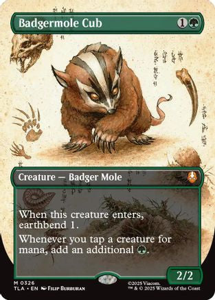 Badgermole Cub (Borderless) (TLA-326) - [Avatar: The Last Airbender] Foil