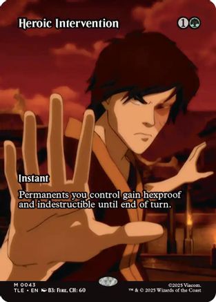 Heroic Intervention (Borderless) (TLE-043) - [Avatar: The Last Airbender: Eternal-Legal] Foil