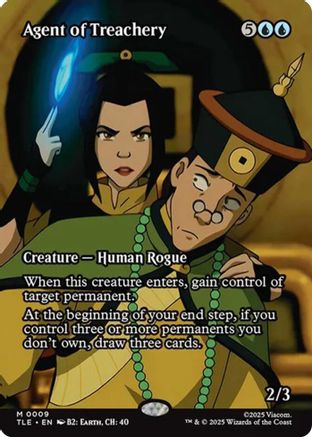 Agent of Treachery (Borderless) (TLE-009) - [Avatar: The Last Airbender: Eternal-Legal] Foil