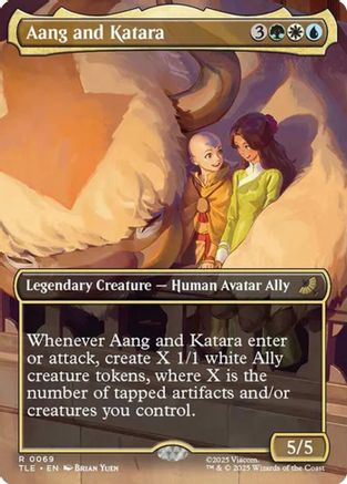 Aang and Katara (Borderless) (TLE-069) - [Avatar: The Last Airbender: Eternal-Legal] Foil