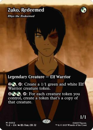 Zuko, Redeemed - Rhys the Redeemed (Borderless) (TLE-052) - [Avatar: The Last Airbender: Eternal-Legal] Foil