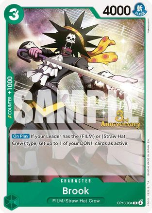 Brook (OP13-034) - Carrying On His Will: 3rd Anniversary Tournament Cards