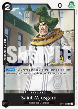 Saint Mjosgard (OP13-092) - Carrying On His Will: 3rd Anniversary Tournament Cards