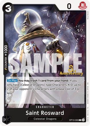 Saint Rosward (OP13-095) - Carrying On His Will: 3rd Anniversary Tournament Cards
