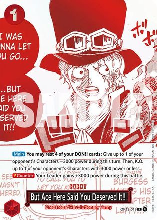 But Ace Here Said You Deserved It!! (3rd Anniversary Treasure Campaign Pack) (OP13-019) - One Piece Promotion Cards
