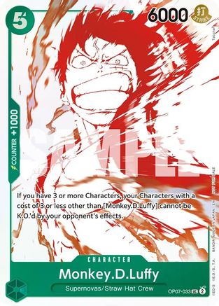 Monkey.D.Luffy - OP07-033 (3rd Anniversary Treasure Campaign Pack) (OP07-033) - One Piece Promotion Cards