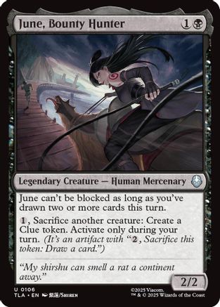 June, Bounty Hunter (TLA-106) - [Avatar: The Last Airbender] Foil