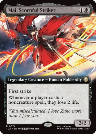 Mai, Scornful Striker (Extended Art) (TLA-374) - [Avatar: The Last Airbender]