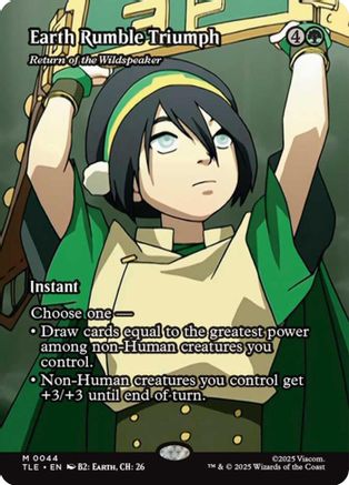 Earth Rumble Triumph - Return of the Wildspeaker (Borderless) (TLE-044) - [Avatar: The Last Airbender: Eternal-Legal] Foil