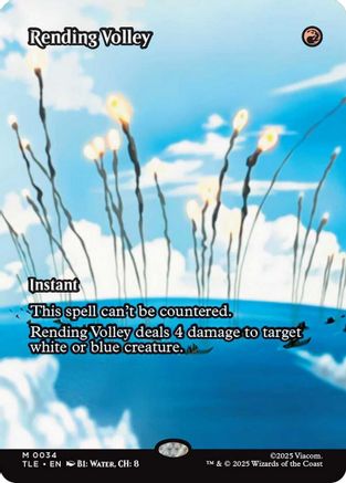 Rending Volley (Borderless) (TLE-034) - [Avatar: The Last Airbender: Eternal-Legal] Foil