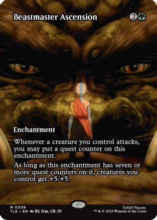 Beastmaster Ascension (Borderless) (TLE-039) - [Avatar: The Last Airbender: Eternal-Legal]