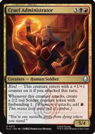 Cruel Administrator (TLA-213) - [Avatar: The Last Airbender] Foil