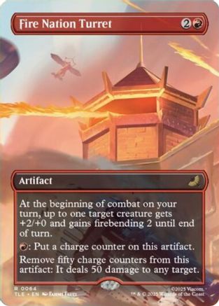 Fire Nation Turret (Borderless) (TLE-064) - [Avatar: The Last Airbender: Eternal-Legal] Foil
