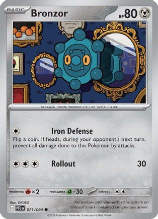Bronzor 71 - [ME02 Phantasmal Flames] Reverse Holofoil