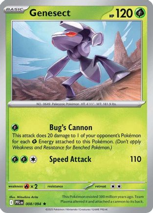 Genesect 8 - [ME02 Phantasmal Flames] Reverse Holofoil