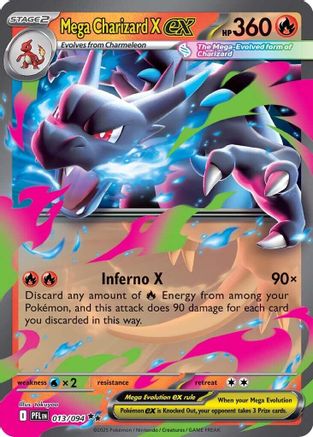 Mega Charizard X ex - 013/094 13 - [ME02 Phantasmal Flames] Holofoil