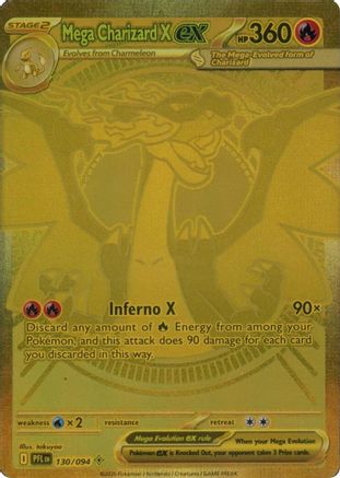 Mega Charizard X ex - 130/094 130 - [ME02 Phantasmal Flames] Holofoil