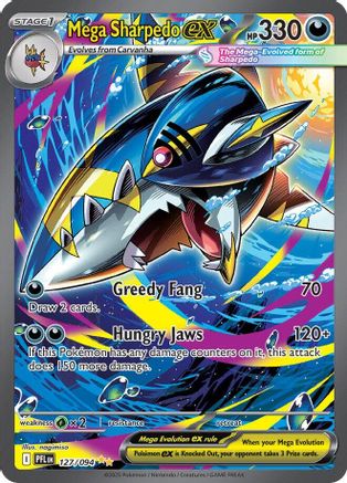 Mega Sharpedo ex - 127/094 127 - [ME02 Phantasmal Flames] Holofoil